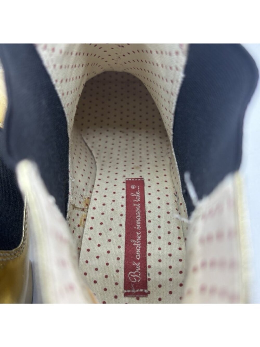 But Another Innocent Tale Ankle Boots, Heels B.A.I.T Women’s Size 10 Gold - Picture 10 of 16